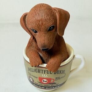 Hamilton DELIGHTFUL DOXIE Kayomi Harai Dachshund Coffee Mug Figurine